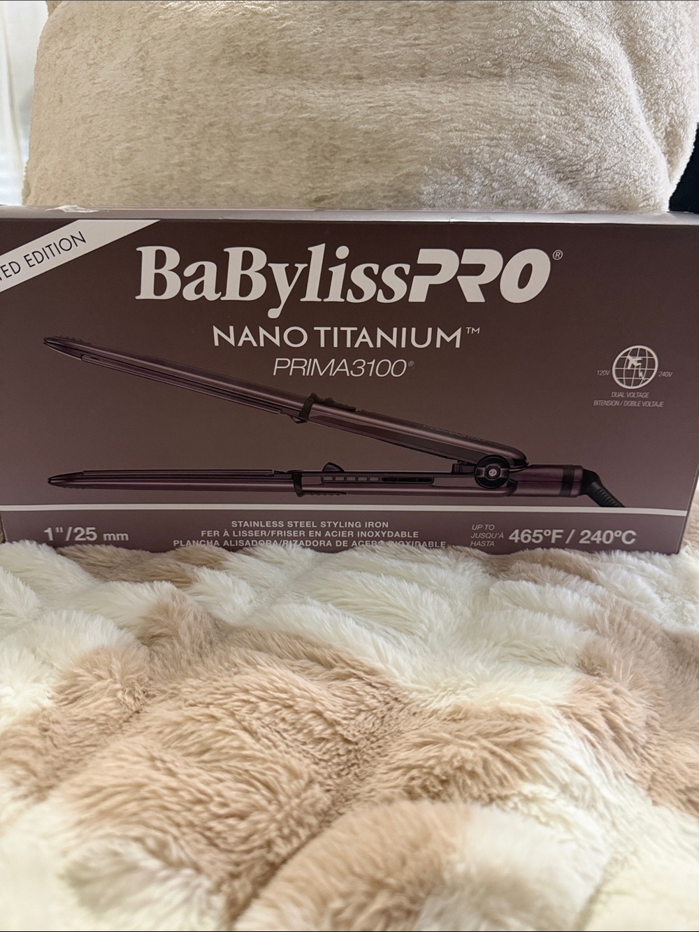 BaBylissPRO Nano Titanium Prima3100 1" Styling Iron - Plum